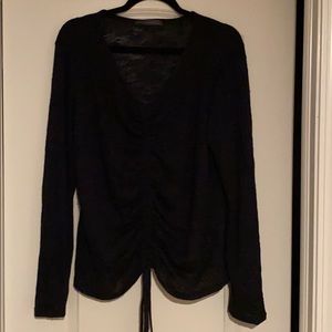 Women’s light weight front sinched sweater